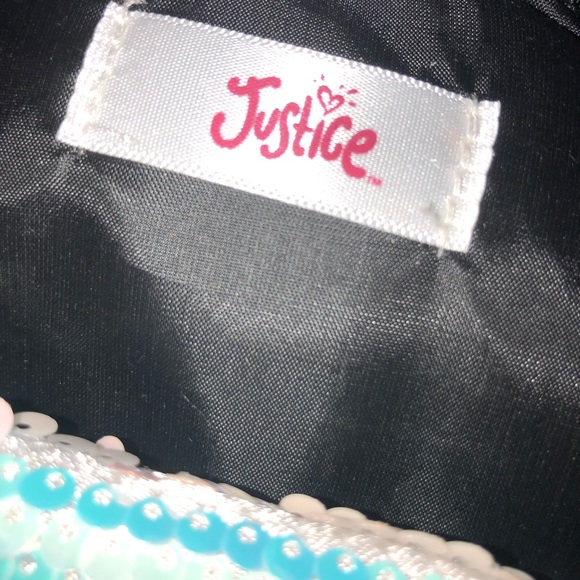 Letter M Justice Flip Unicorn Sequin Mini Backpack - Picture 3 of 5